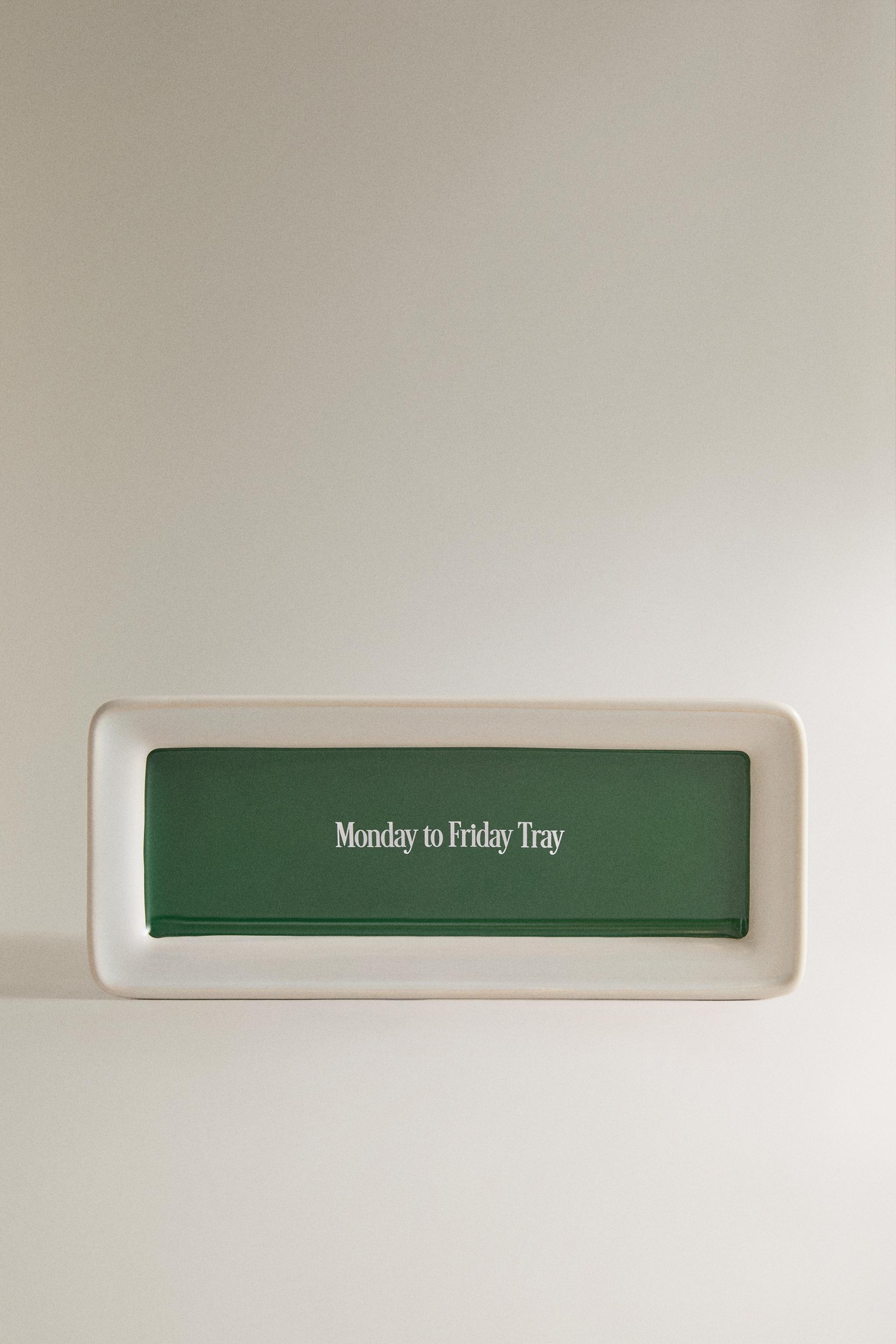 DECORATIVE CERAMIC TRAY